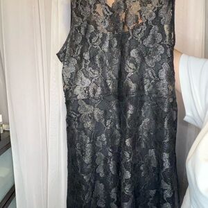 Express Black Lace Midi Dress